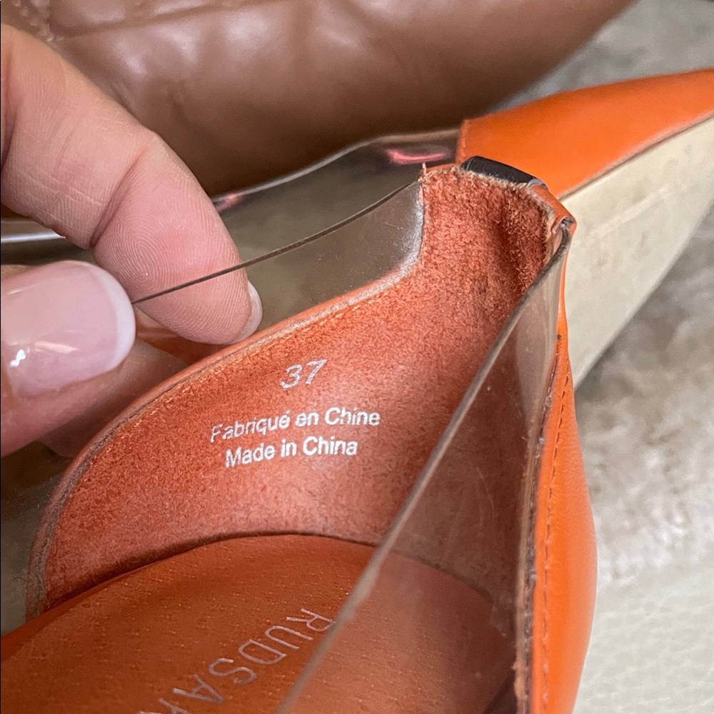RUDSAK Orange and Transparent Heels - Picture 6 of 8